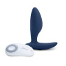 Синяя анальная пробка для ношения Ditto с вибрацией и пультом ДУ - 8,8 см. купить в секс шопе