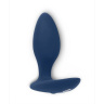 Синяя анальная пробка для ношения Ditto с вибрацией и пультом ДУ - 8,8 см. купить в секс шопе
