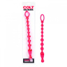 Красная анальная цепочка Colt Max Beads - 28 см. купить в секс шопе