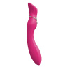 Розовый вибратор с screen-touch управлением MIRACLE CHANCE - 21 см. купить в секс шопе