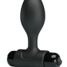 Черная анальная пробка с мощной вибрацией Vibra - 8,6 см. купить в секс шопе