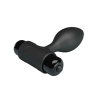 Черная анальная пробка с мощной вибрацией Vibra - 8,6 см. купить в секс шопе