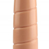 Телесный винтовой анальный фаллоимитатор - 19,5 см.  купить в секс шопе