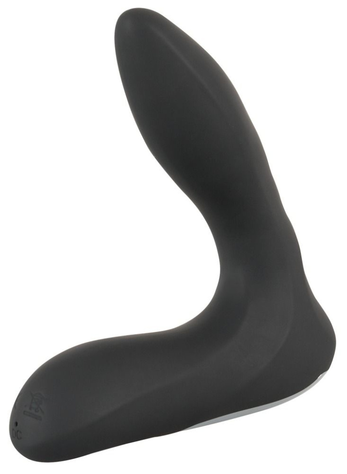 Черная анальная втулка с вибрацией и функцией расширения Inflatable Vibrating Prostate Plug купить в секс шопе