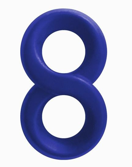 Синее эрекционное кольцо-восьмерка Infinity Ring купить в секс шопе