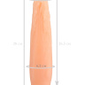 Телесная рельефная анальная втулка - 28 см. купить в секс шопе