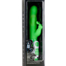 Зеленый вибратор с клиторальным стимулятором INSTYLE DUO VIBRATOR 5.5INCH - 14 см. купить в секс шопе