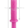 Розовый анальный реалистичный стимулятор с ромбиками - 31 см. купить в секс шопе