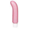 Розовый вибратор с загнутым кончиком - 12,7 см. купить в секс шопе