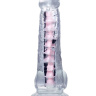 Прозрачный гибкий фаллоимитатор Paret - 18 см. купить в секс шопе