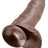 Коричневый фаллоимитатор-гигант 12  Cock with Balls - 30,5 см. купить в секс шопе