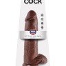 Коричневый фаллоимитатор-гигант 12  Cock with Balls - 30,5 см. купить в секс шопе
