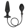 Черная расширяющаяся анальная пробка XL Silicone Inflatable Plug - 16 см. купить в секс шопе
