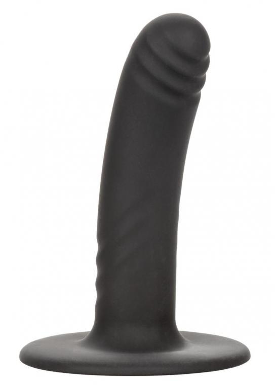 Черный анальный стимулятор 4.75” Ridged Probe - 12 см. купить в секс шопе