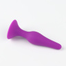 Фиолетовая коническая силиконовая анальная пробка Soft - 10,5 см. купить в секс шопе