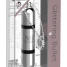 Серебристый мини-вибратор на цепочке Glittering Bullet - 9 см. купить в секс шопе