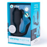 Черная анальная вибропробка с эрекционным кольцом Vibrating Snug   Tug M купить в секс шопе