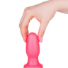 Овальная анальная пробочка розового цвета - 11,5 см. купить в секс шопе