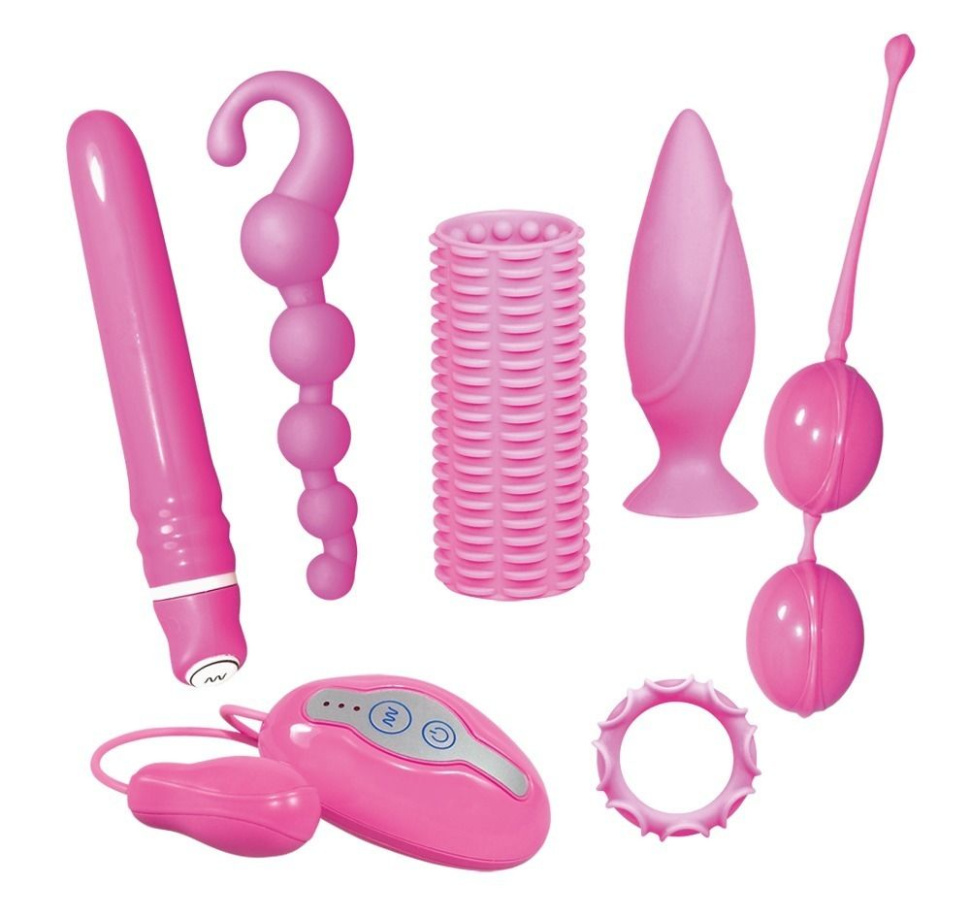 Розовый набор секс-игрушек купить в секс шопе