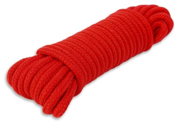 Красная веревка для связывания - 10 м. купить в секс шопе