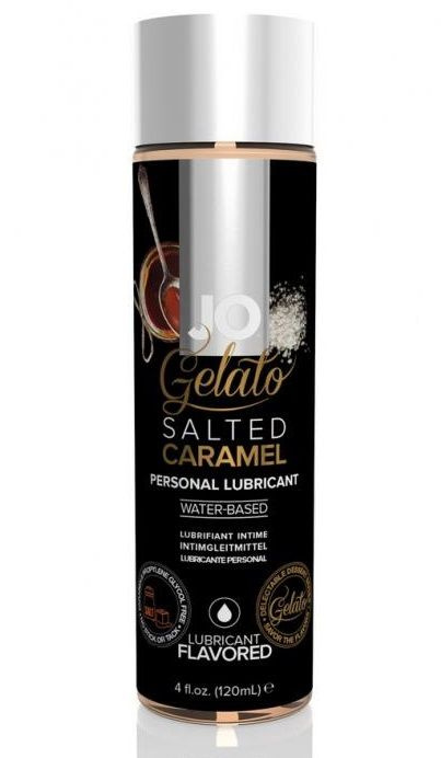 Лубрикант с ароматом солёной карамели JO GELATO SALTED CARAMEL - 120 мл. купить в секс шопе