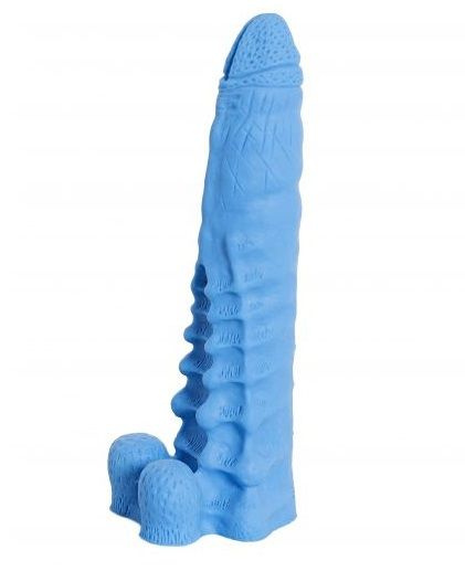 Голубой фаллоимитатор-гигант  Аватар  - 31 см. купить в секс шопе