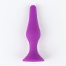 Фиолетовая коническая силиконовая анальная пробка Soft - 13 см. купить в секс шопе