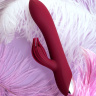 Бордовый вибратор-кролик Sangra - 20,5 см. купить в секс шопе