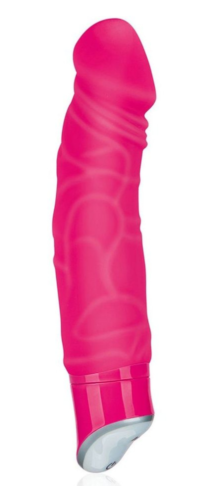Розовый реалистичный вибратор с 7 режимами - 16 см. купить в секс шопе