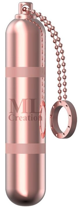Розовый мини-вибратор на цепочке Glittering Bullet - 9 см. купить в секс шопе