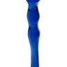 Синий стеклянный фаллоимитатор с наплывами - 21 см. купить в секс шопе