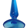 Голубая анальная пробка Butt Plug на присоске - 11 см. купить в секс шопе