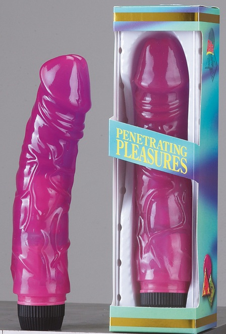 Фиолетовый гелевый вибратор Jelly Lavender - 22,5 см. купить в секс шопе