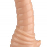 Телесный фигурный анальный фаллоимитатор - 20,5 см.  купить в секс шопе