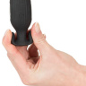 Черная анальная втулка с вибрацией и электростимуляцией Vibrating E-Stim Butt Plug - 9,2 см. купить в секс шопе