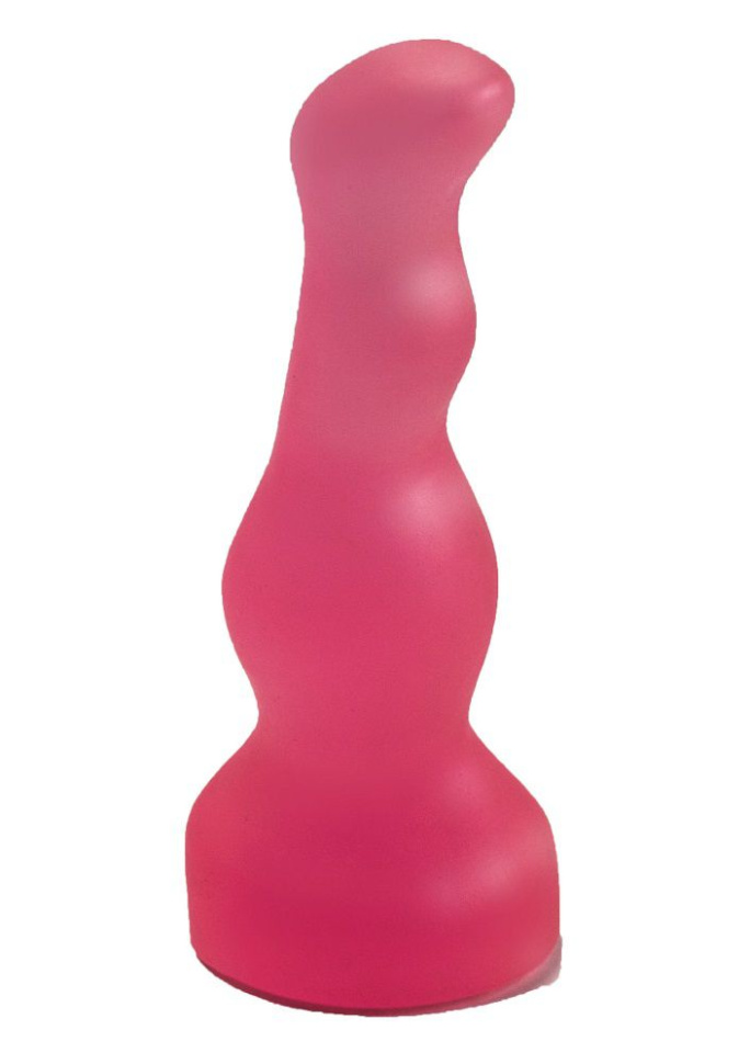 Гелевый розовый массажёр простаты без вибрации - 13,5 см. купить в секс шопе