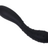 Чёрный двусторонний фаллоимитатор с двумя разными поверхностями - 19,7 см. купить в секс шопе