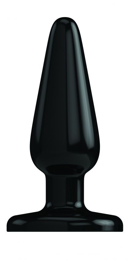 Черный гладкий анальный стимулятор Bottom Line Model 1 - 13 см. купить в секс шопе