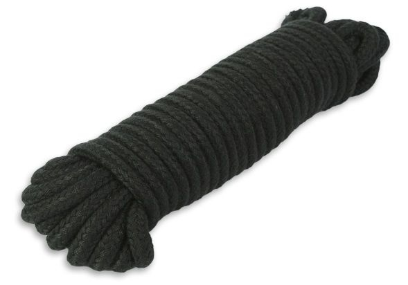 Чёрная веревка для связывания - 10 м. купить в секс шопе