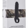 Чёрная удлиняющая насадка Stretchy Penis Extension No.31 купить в секс шопе