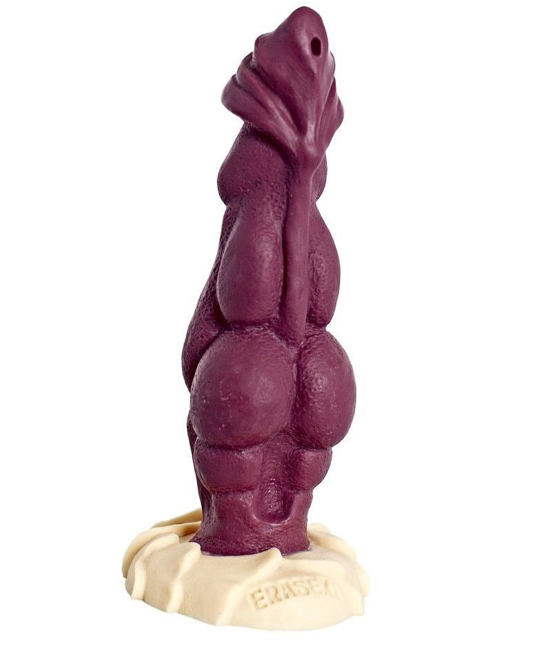 Бордовый фаллоимитатор  Дракон  - 22 см. купить в секс шопе