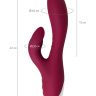 Бордовый вибратор-кролик Mion - 22 см. купить в секс шопе