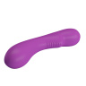 Фиолетовый силиконовый вибратор Elsa - 19 см. купить в секс шопе