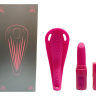 Ярко-розовый набор: вкладка в трусики и вибропомада купить в секс шопе