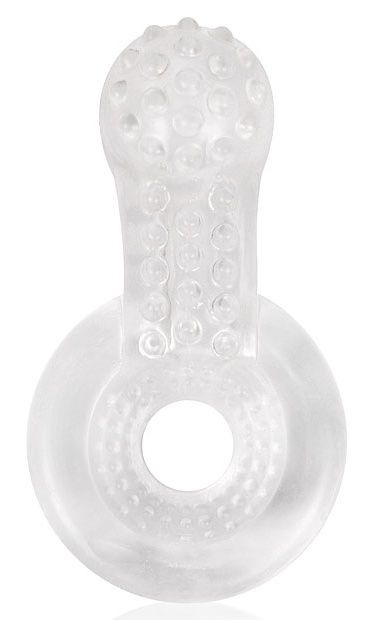 Прозрачное эрекционное кольцо с шипиками купить в секс шопе
