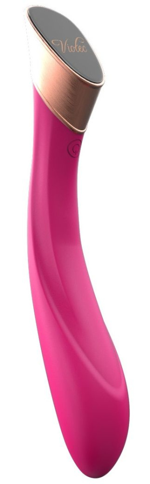 Розовый вибратор FALLEN CITY с сенсорным управлением - 22 см. купить в секс шопе