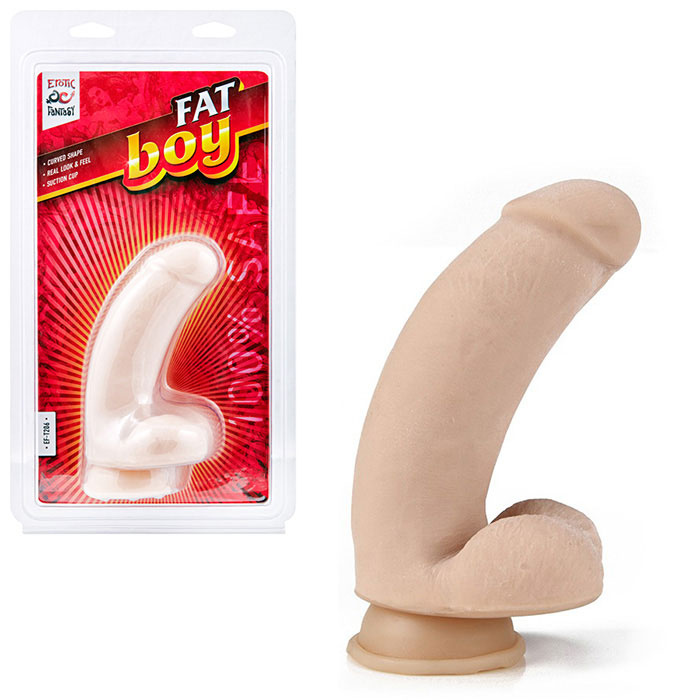 Изогнутый дилдо Fat Boy - 17 см. купить в секс шопе