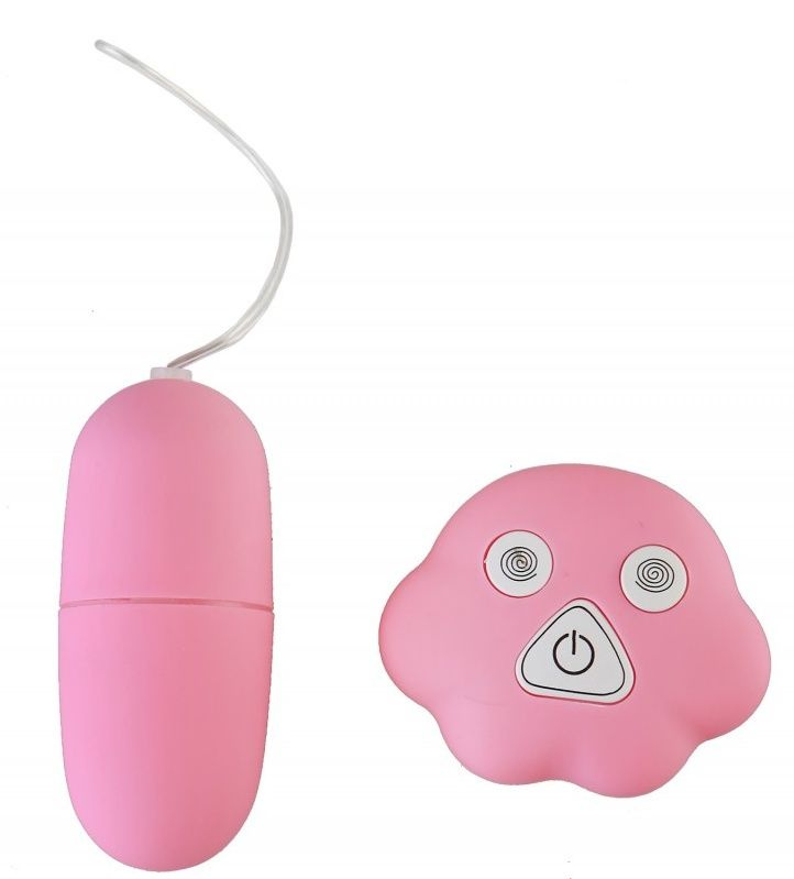 Розовое виброяйцо на шнурке с пультом управления купить в секс шопе