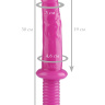 Розовый анальный стимулятор с рукоятью - 30 см. купить в секс шопе