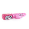 Розовый мультискоростной вибратор с ротацией и клиторальным стимулятором - 26 см. купить в секс шопе